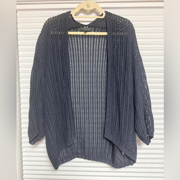 grade & gather Sweaters - Grade & Gather - Navy LOOSE KNIT CARDIGAN
